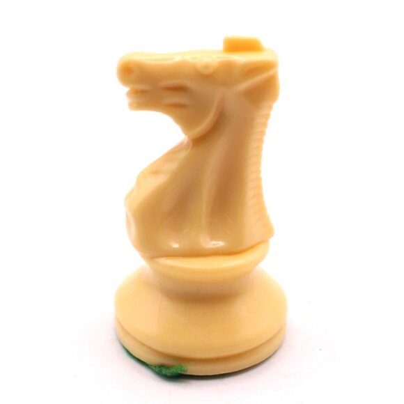 Complete Set Chess Pieces Black Tan Board Games Blue Zippered Case Resin Acrylic - Picture 7 of 11